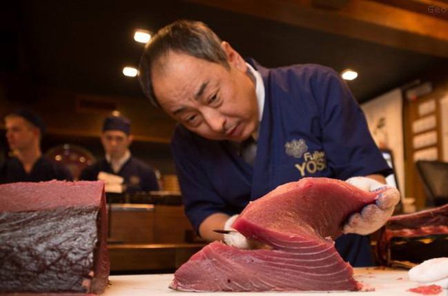 Праздник Большого Тунца в ресторане Fujiwara Yoshi