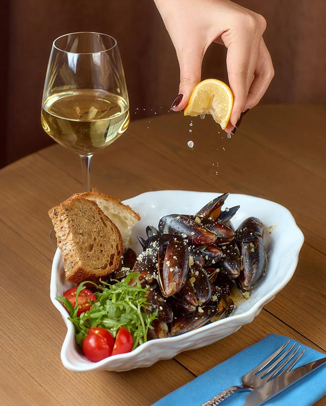 Мідії у ресторані Причал Мідії у ресторані Причал